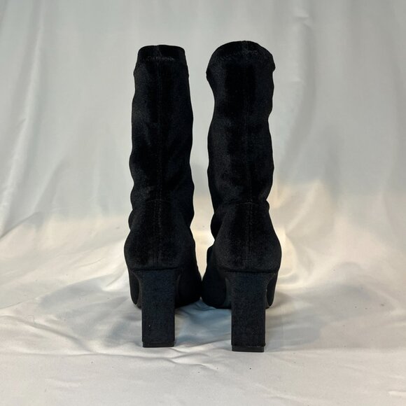 Privileged Shoes Black Velvet Ankle Boots | Women’s 8 - Picture 3 of 4